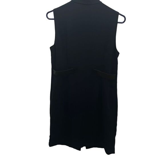 Calvin Klein Zipper Front Midi Dress with Leather Accents Size 6 - Picture 5 of 6